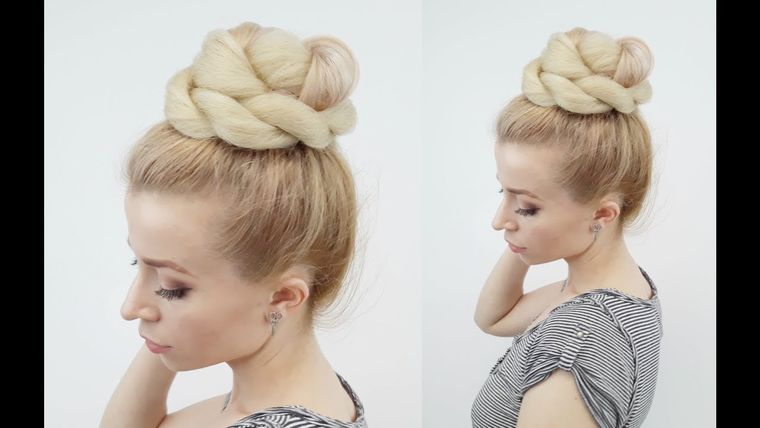 Summer Hairstyle Easy Bun With Kanekalon Hair Awesome Hairstyles