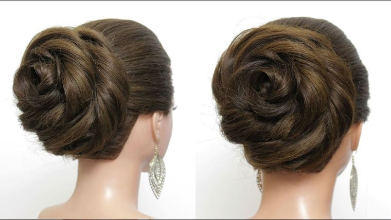 New Bun Hairstyle With Trick For Wedding Party Easy Updo